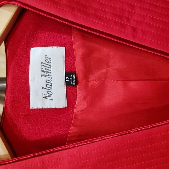 Nolan Miller Designer Red Bead Embellished Blazer Jacket Size 12 - Picture 2 of 9